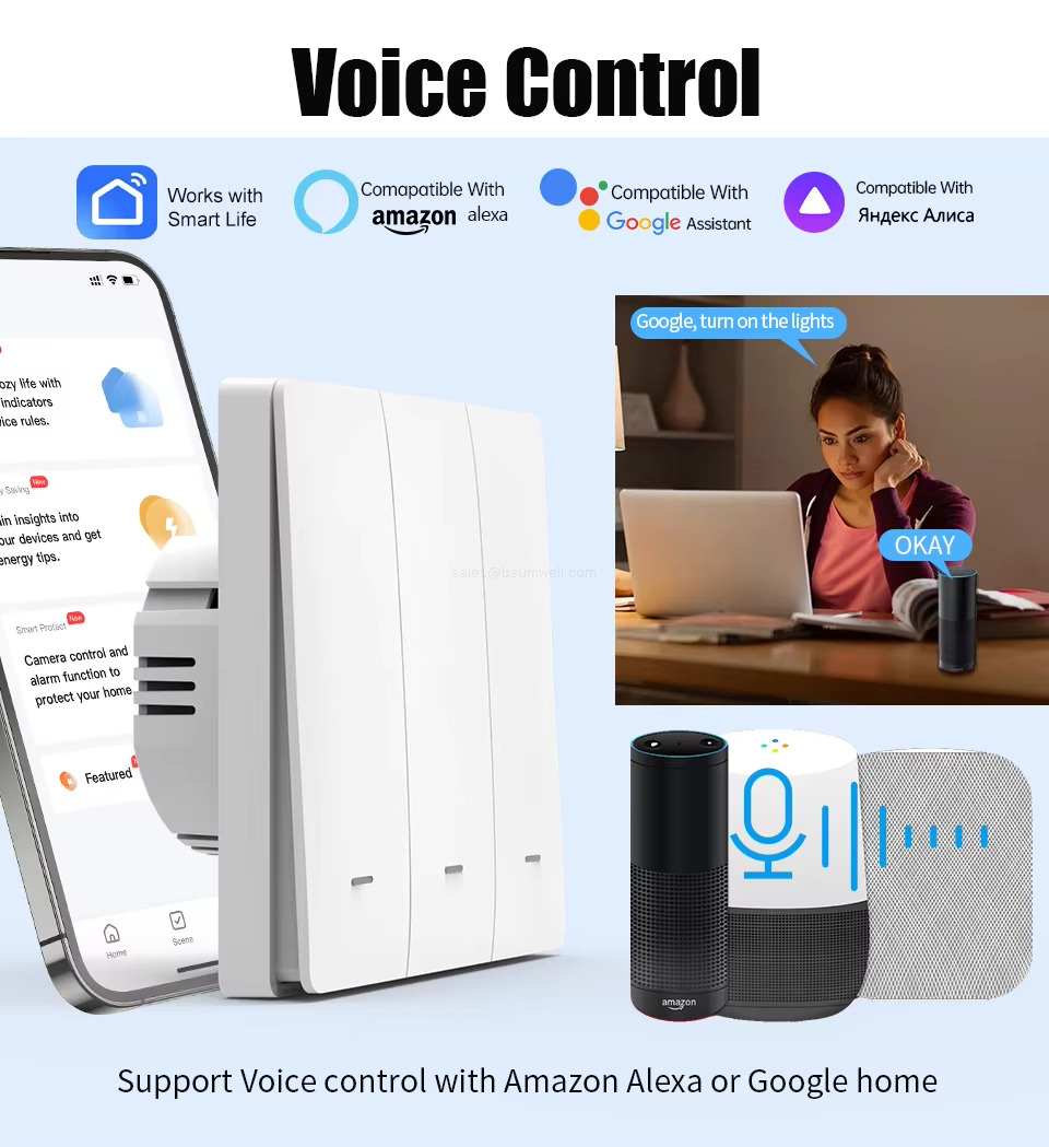 Support Voice control with Amazon Alexa or Google home