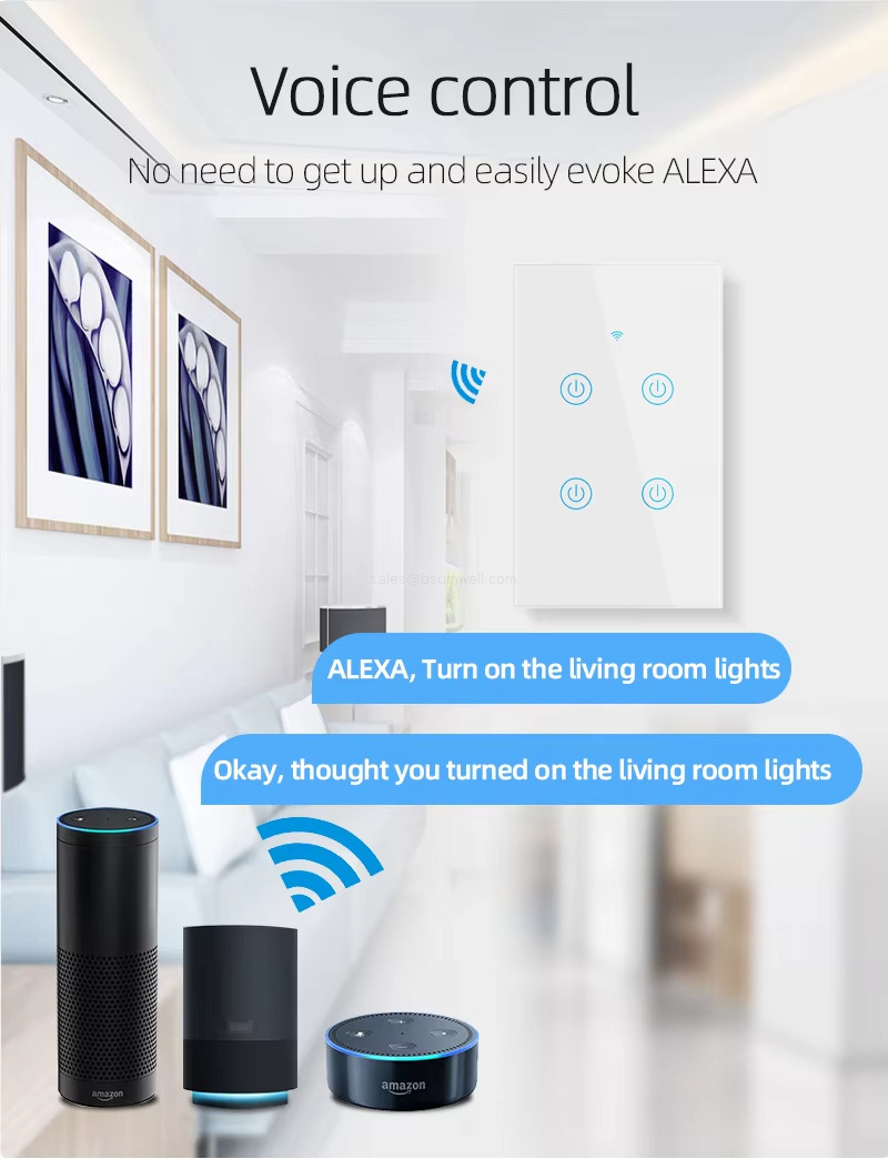 Voice control No need to get up and easily evoke ALEXA