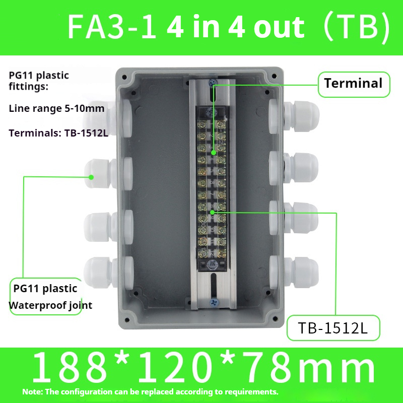 1 TB Terminals PG11 Connector Plastic