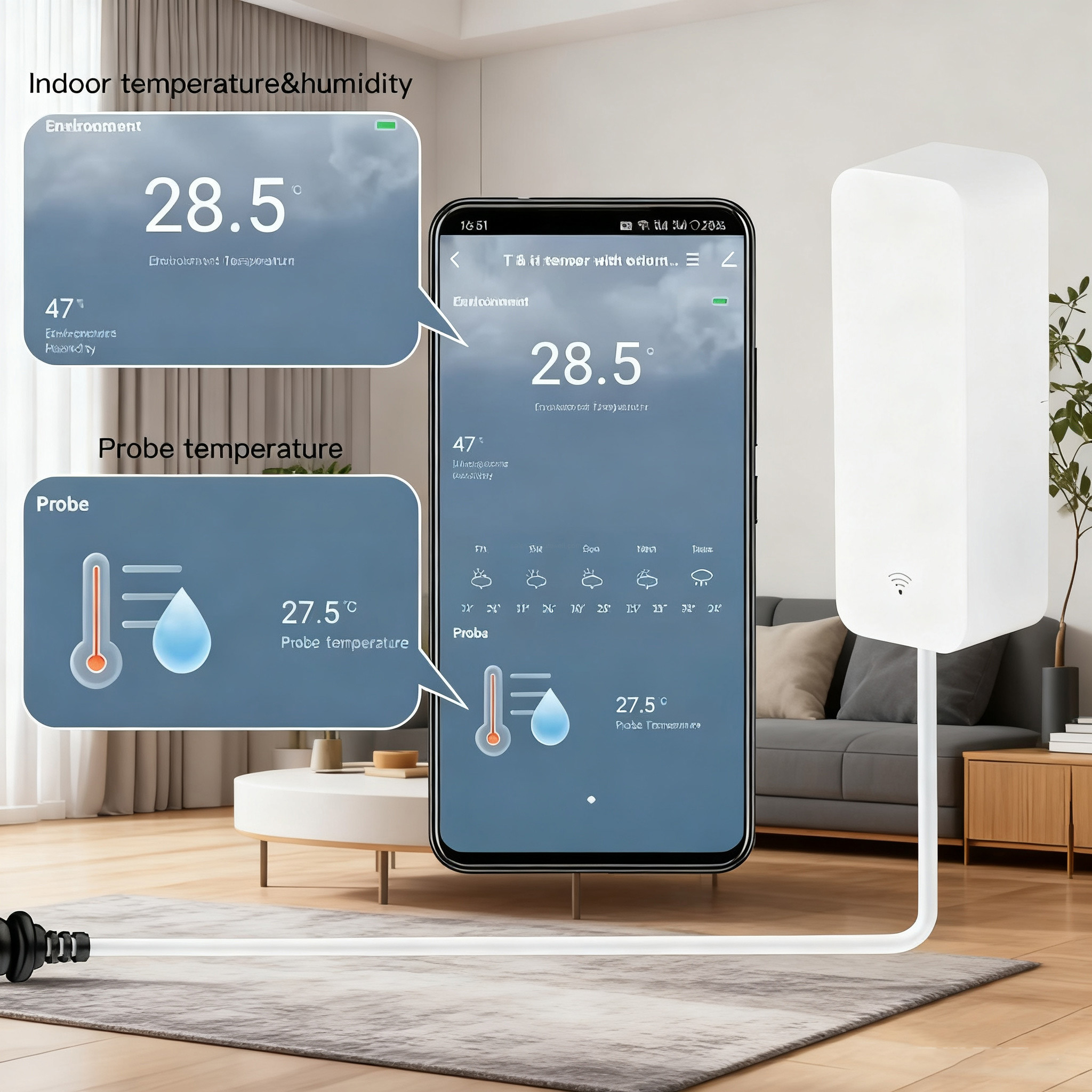 Tuya External Probe Temp Humidity Sensor