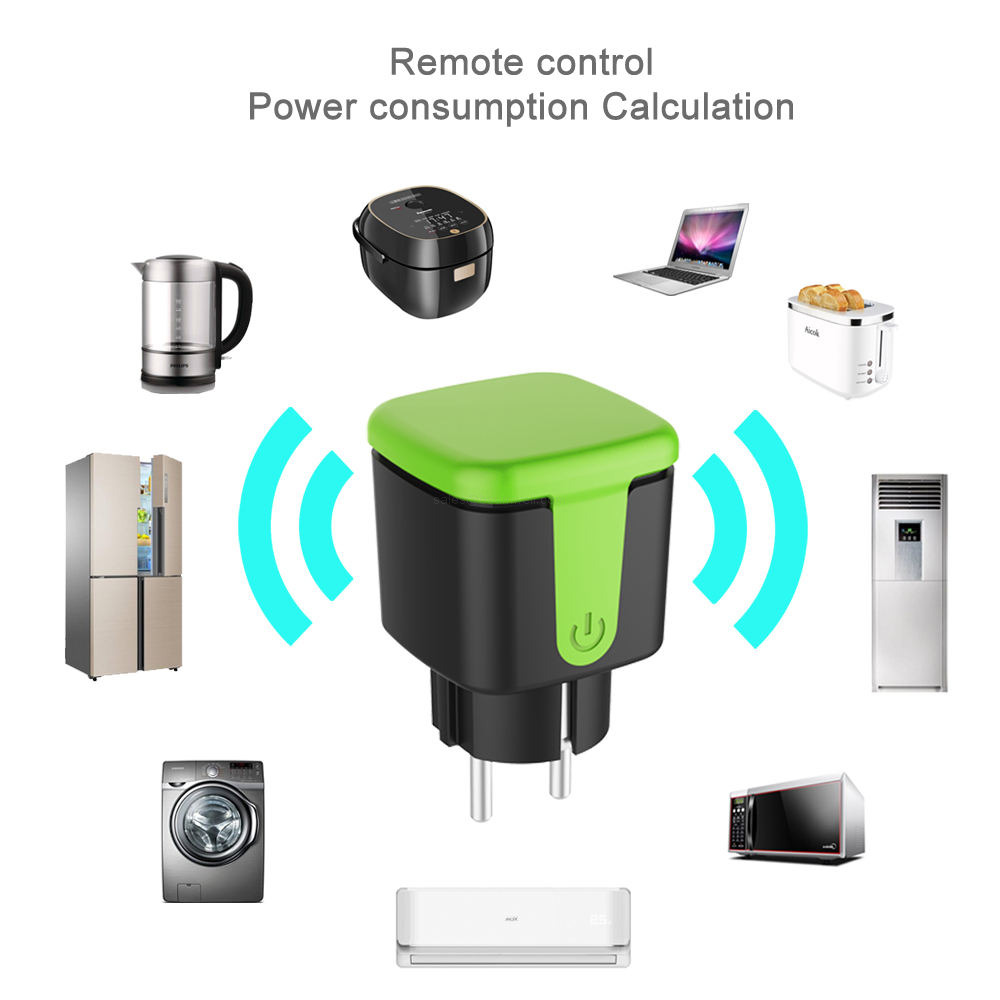 Tuya WiFi Smart Plug Outdoor IP44 Waterproof 16A Socket Energy Monitoring Timer Voice Control for Alexa Google Home