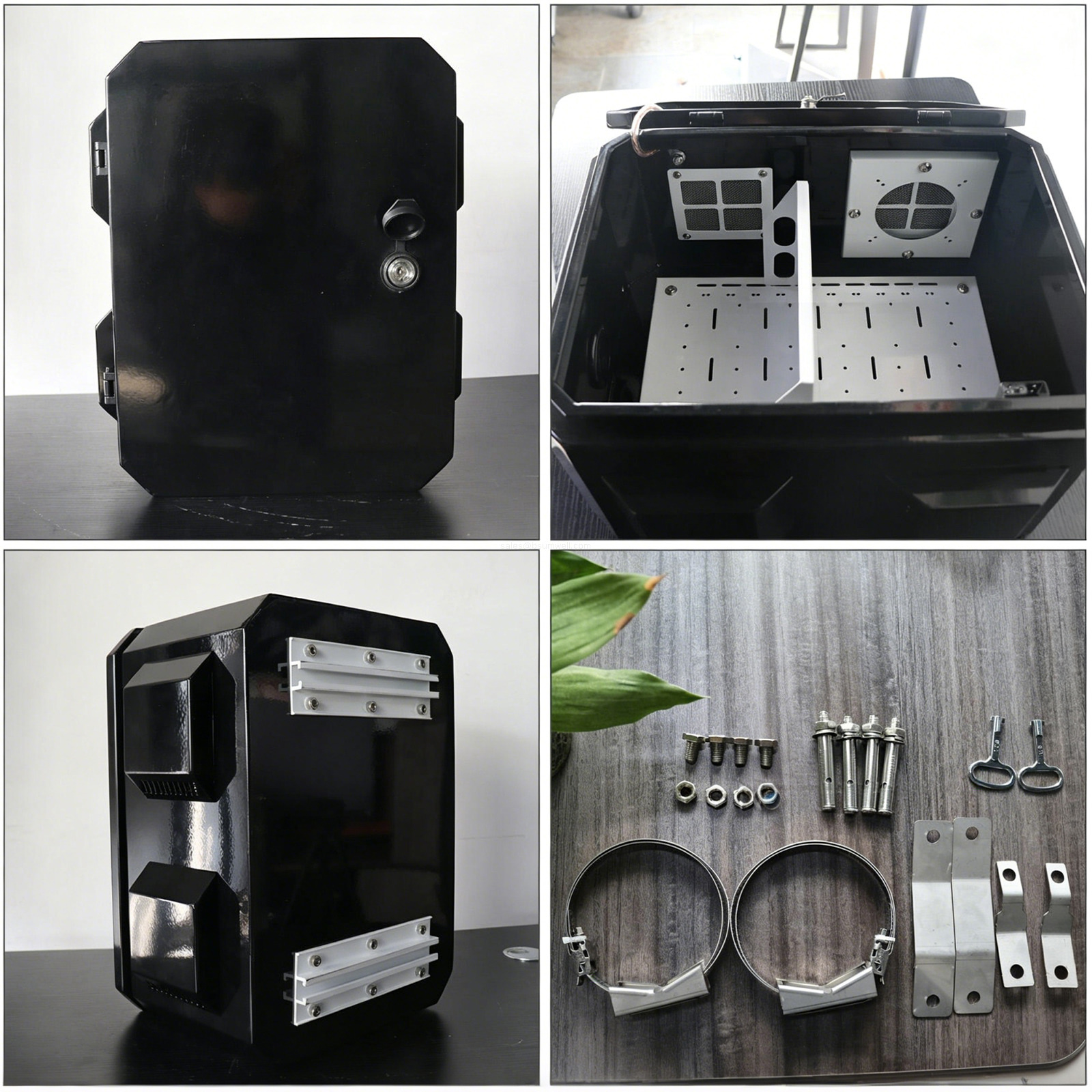 Weatherproof Metal Electrical Box Outdoor Control Panel Enclosure with Ventilation Design Galvanized Steel Wall Mount Junction Box