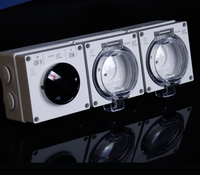 waterproof double gang socket with switch