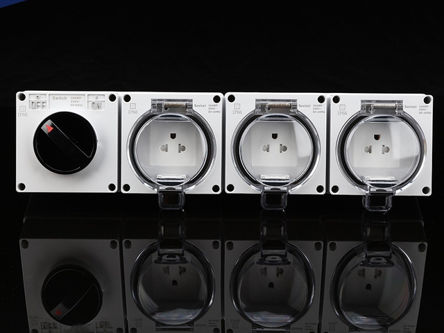 waterproof 2 gang socket outlet