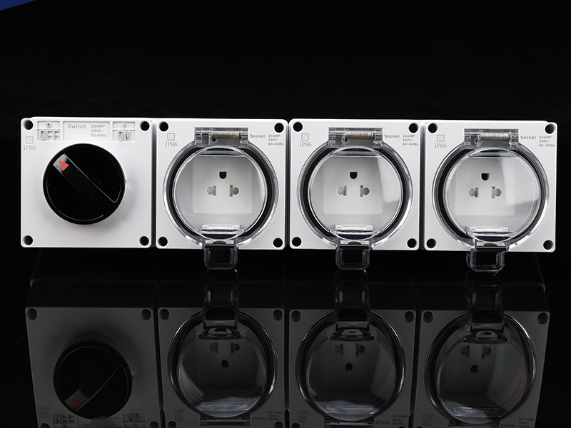 waterproof 2 gang socket outlet