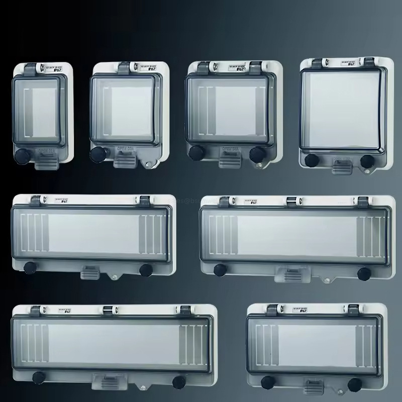 IP67 Transparent Window Cover Custom ABS/PC Visible Lid Fits 4-54 Way MCB Electrical Enclosures for Distribution Box