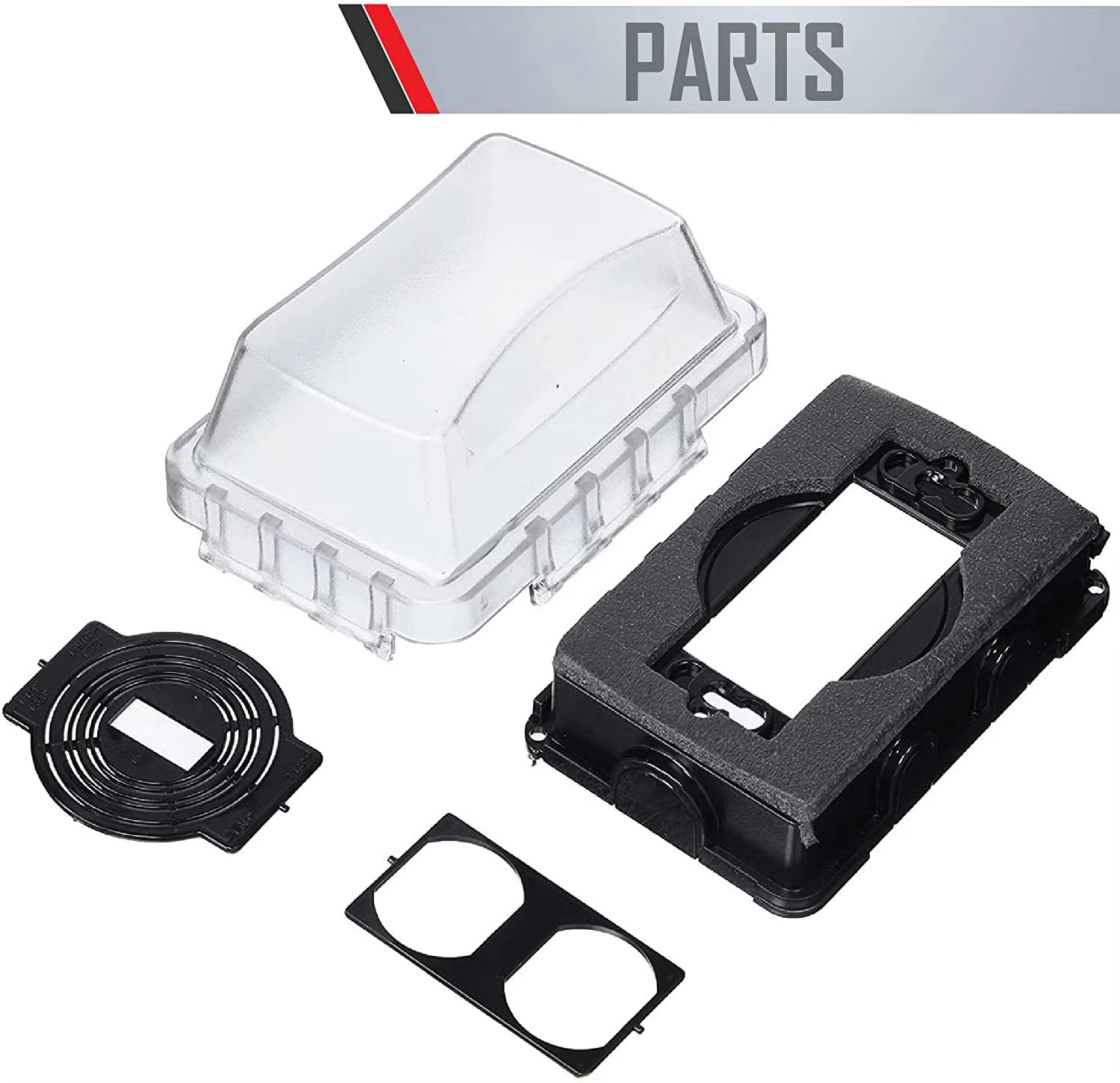 1 Gang Weatherproof In Use Outdoor Outlet Cover Universal Polycarbonate Single Gang Receptacle Protector Extra Duty Locking Shield Case