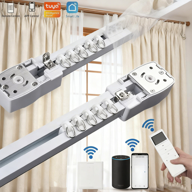 electric roller blinds with track