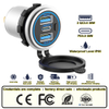 12V 24V 4 in 1 Marine Switch Panel Dual USB PD QC3 Fast Charger Voltmeter Power Socket IP65 Waterproof