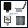 Outdoor Weatherproof Wall Switch Socket IP66 Rainproof Dustproof Power Outlet Box with Lockable Cover and Indicator Light for Exterior Garden Patio