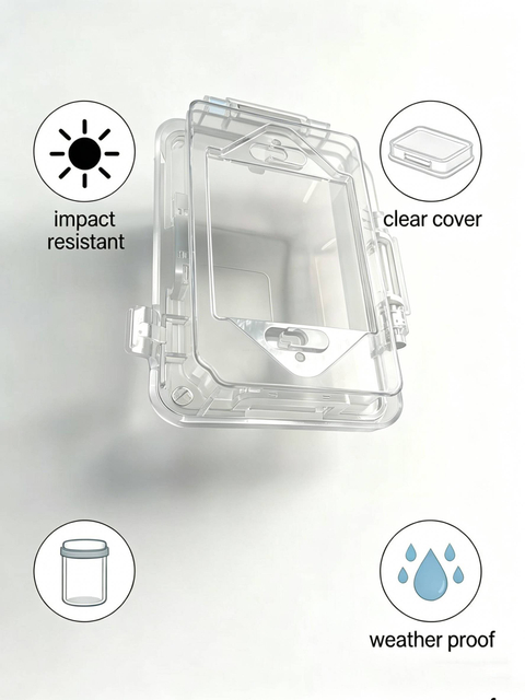 1 Gang Weatherproof In Use Outdoor Outlet Cover IP65 Universal Horizontal Vertical Siding Receptacle Protector Lockable Plug Box Enclosure