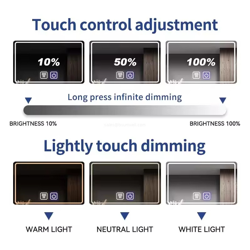 DC12V 12W Double Key 3 Colors Touch Dimmer