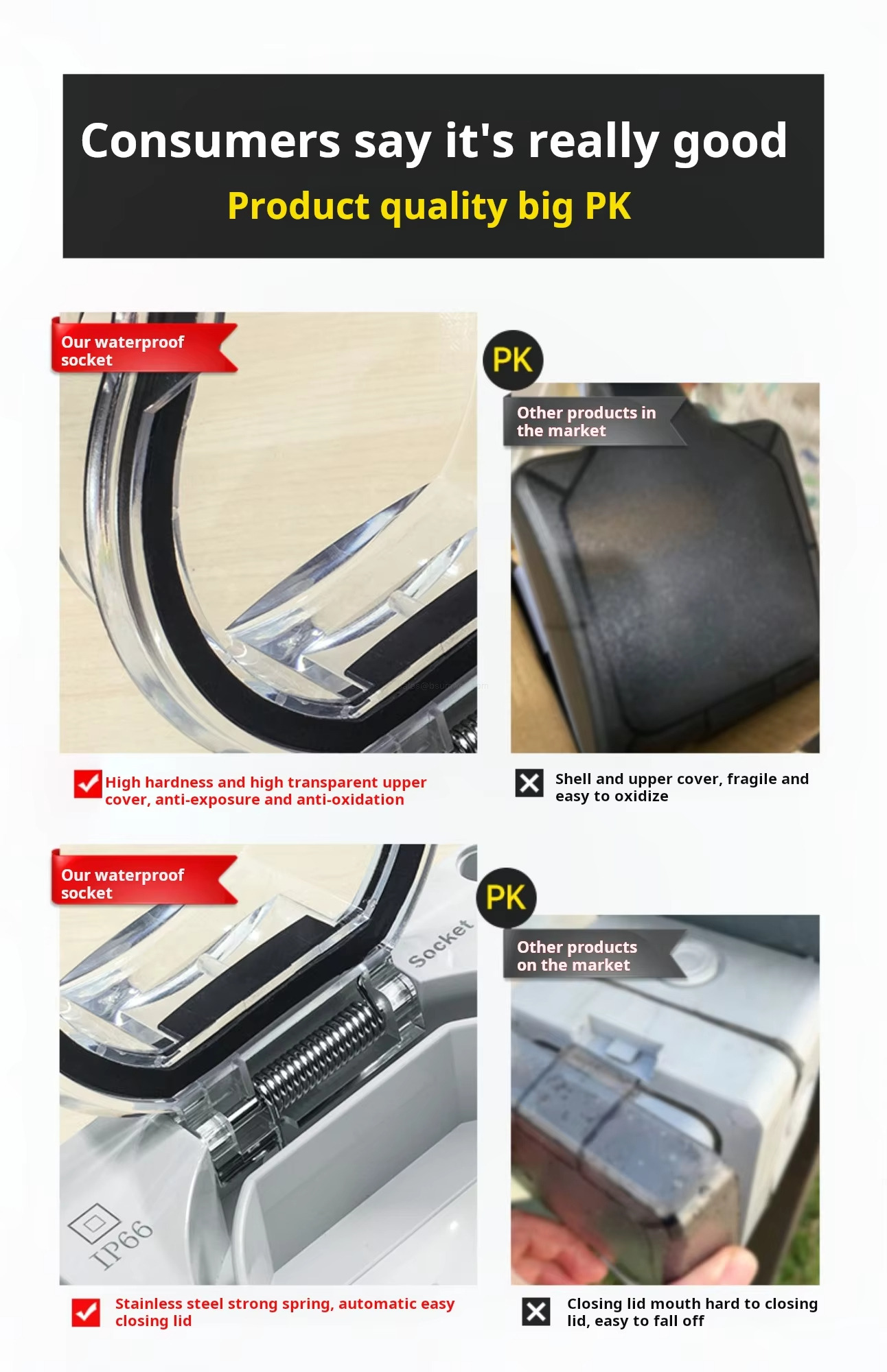 Consumers say it's really goodProduct quality big PK