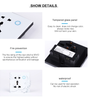 Tuya Smart Life Wifi UK/Universal Type Smart WiFi Wall Socket Glass Panel 86x86MM Universal Touch Electrical Wall Outlet