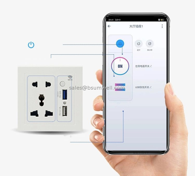 Smartlife App Control Wifi Socket Panel With USB Fast Charge Wireless Wall Switch Timer Socket Voice Control Alex Google Home