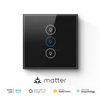 EU 1/2/3/4 Gang Tuya Smart Switch Light Alexa Voice Control Touch Glass Wall WIFI RFF Matter Wall Light Switches