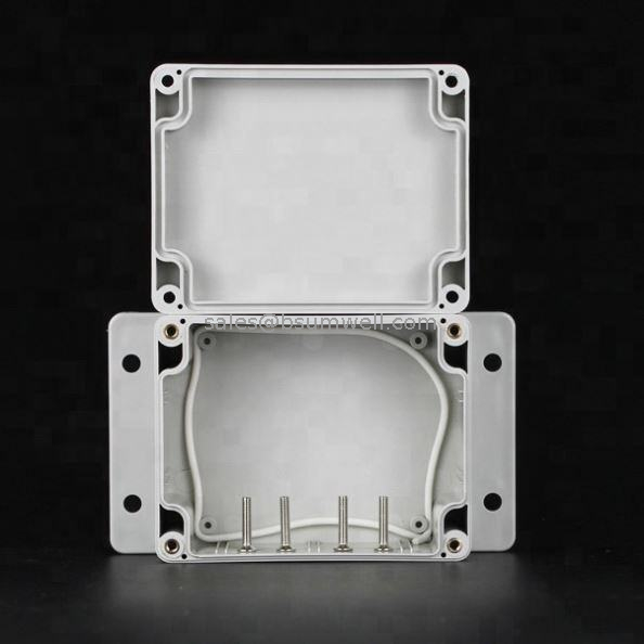 120*120*90mm Weatherproof IP67 gray outdoor ABS plastic enclosure electrical junction box with transparent lid