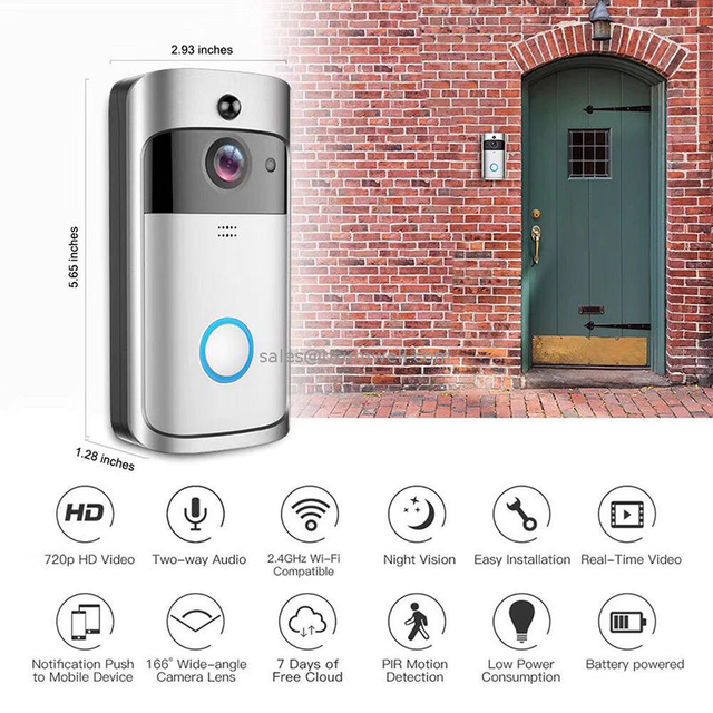 Home Camera Security System Wireless Wifi 720P HD Two-Way Talk Smart Door Doorbell Camera Full Long Water Ir Ring Video Doorbell