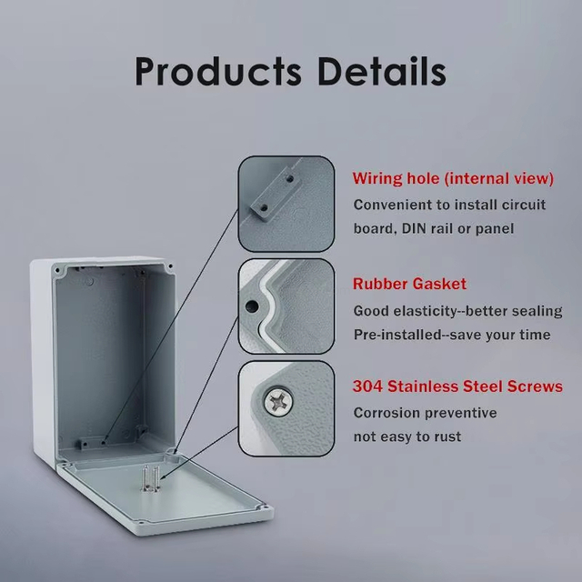 PS-AL120806 125*80*60mm IP68 Aluminum Waterproof Enclosure