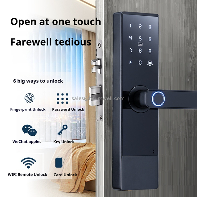 New Arrival High Security Keyless Intelligent Electronic Digital Fingerprint Smart Door Lock With TTlock App