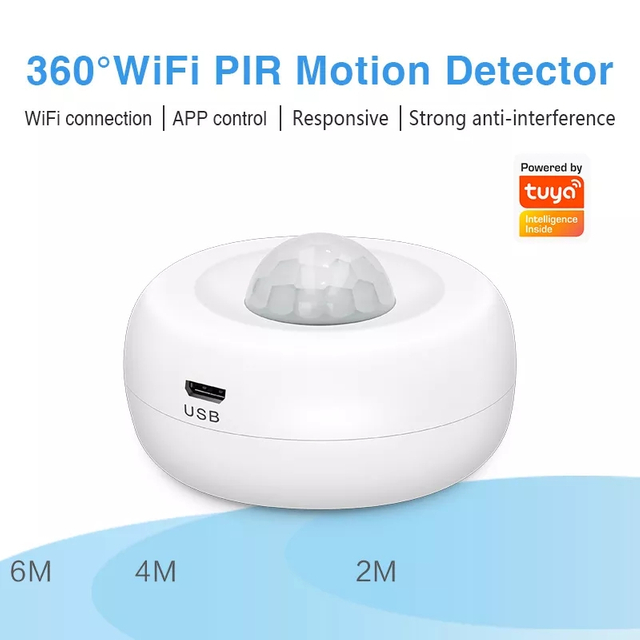 New Products WIFI Human Body Sensor Tuya Smart Life APP Wireless Connect Smart Home Security