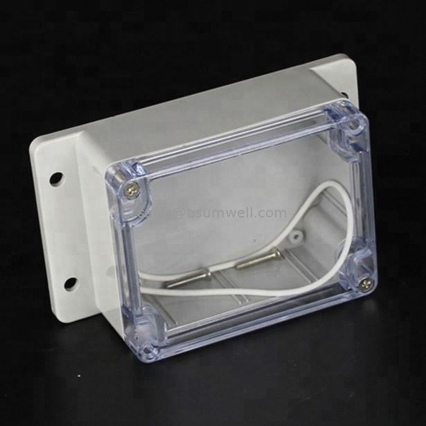 Waterproof Electrical Junction Box Grey Color Clear Lid Plastic IP67 Electrical Custom Plastic Enclosure for Power Supply ABS+PC