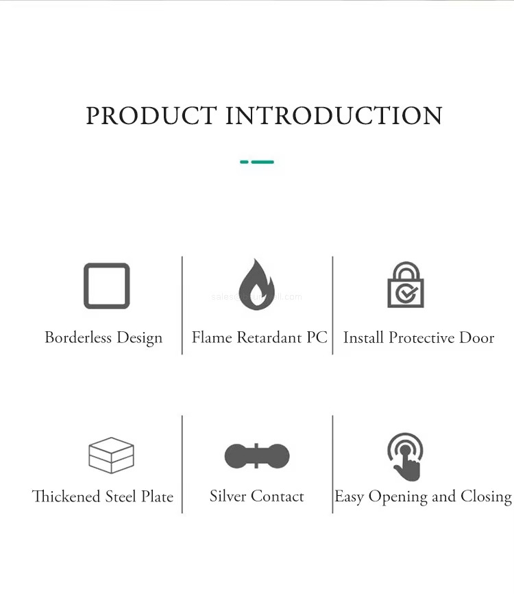 Install Protective Door Borderless Design Flame Retardant PC Thickened Steel Plate Silver Contact Easy Opening and Closing