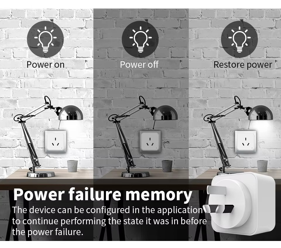 Power failure memoryThe device can be configured in the applicationto continue performing the state it was in beforethe power failure.