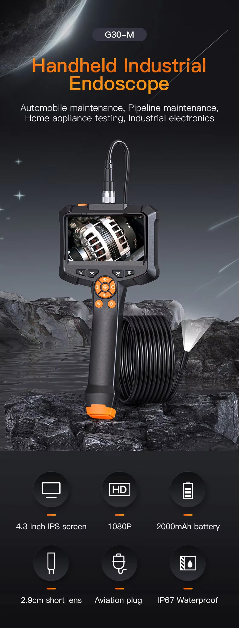 Handheld Industrial Endoscope