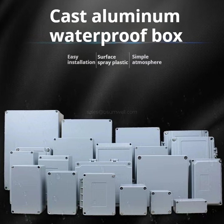 PS-AL Series IP66 aluminum junction box square enclosure outdoor electrical box outlet