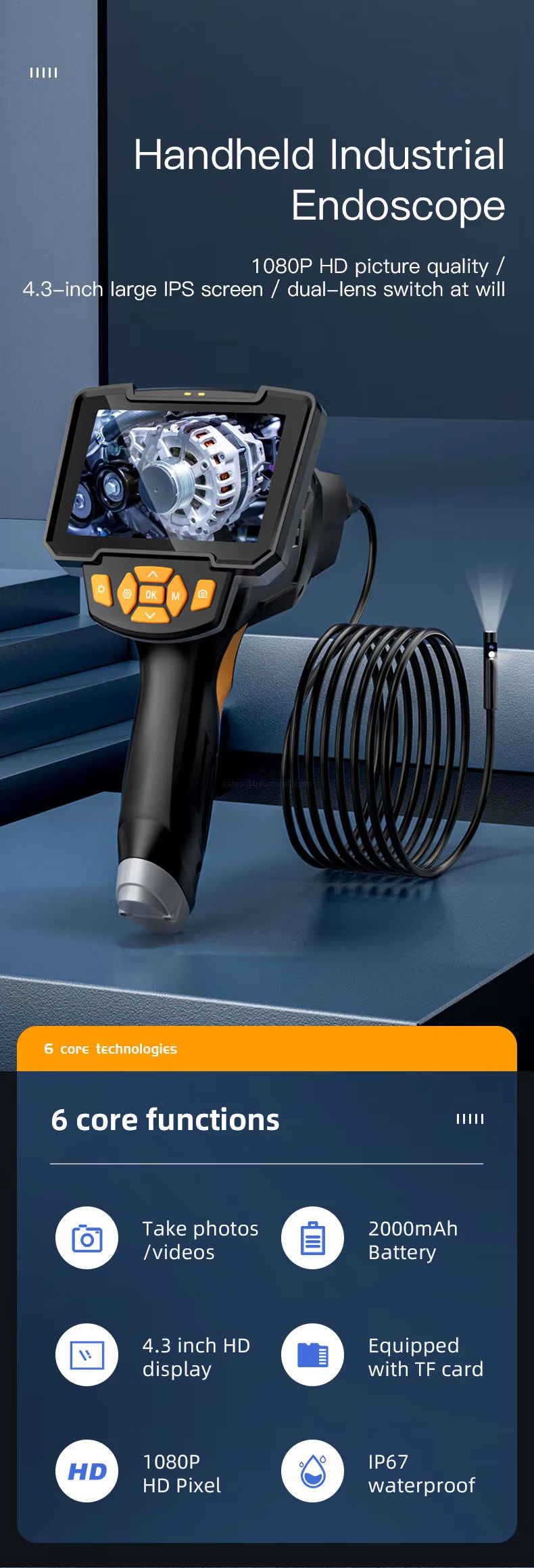 Handheld Industrial Endoscope