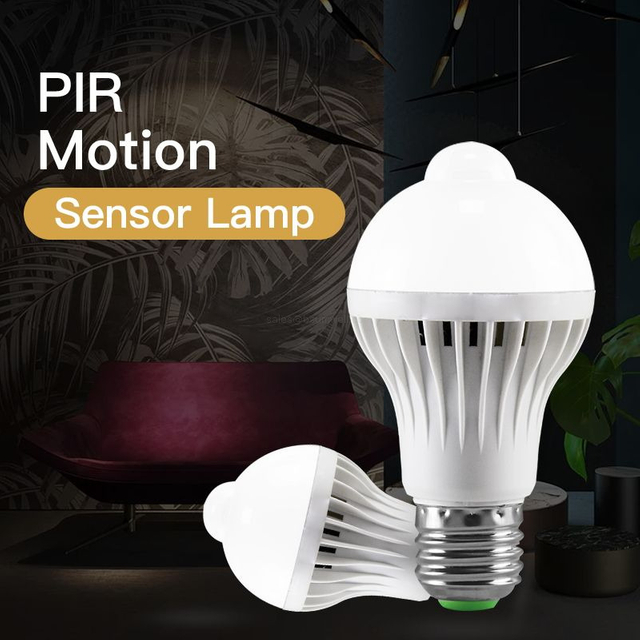 E27 6-8M PIR motion sensor LED bulb