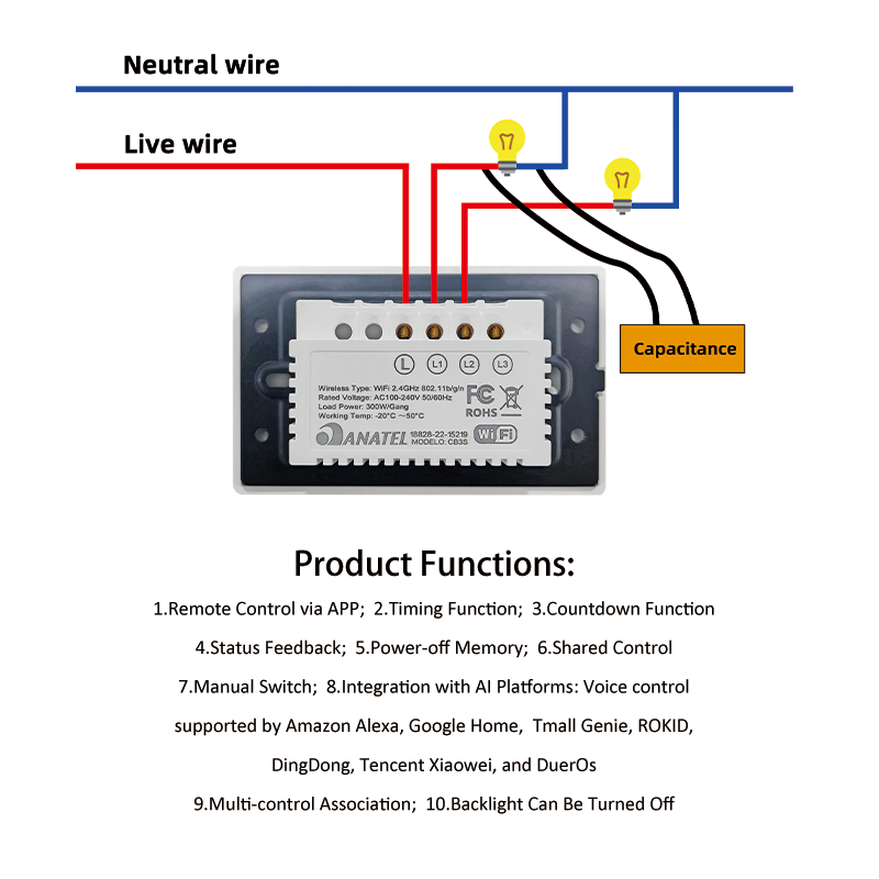Dual gang high current smart switch