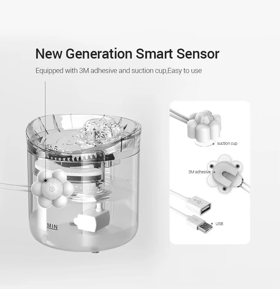 New Generation Smart Sensor Equipped with 3M adhesive and suction cup,Easy to use