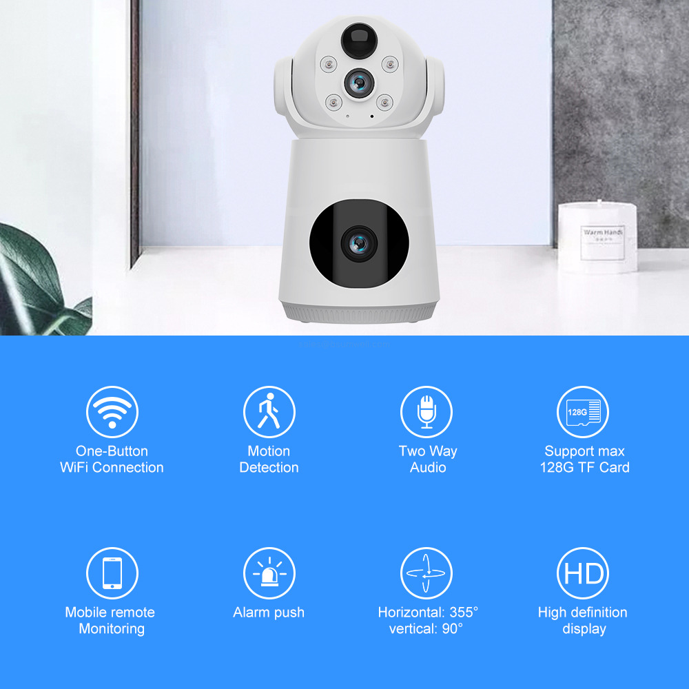 Rechargeable 4000mAh indoor surveillance camera