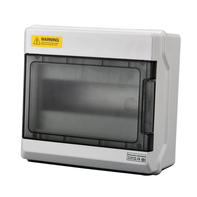 IP65 IP66 Waterproof 6 Way Indoor Outdoor Electrical Distribution Box V-0 Flame Retardant PC Shell Surface Mounted Distribution Box