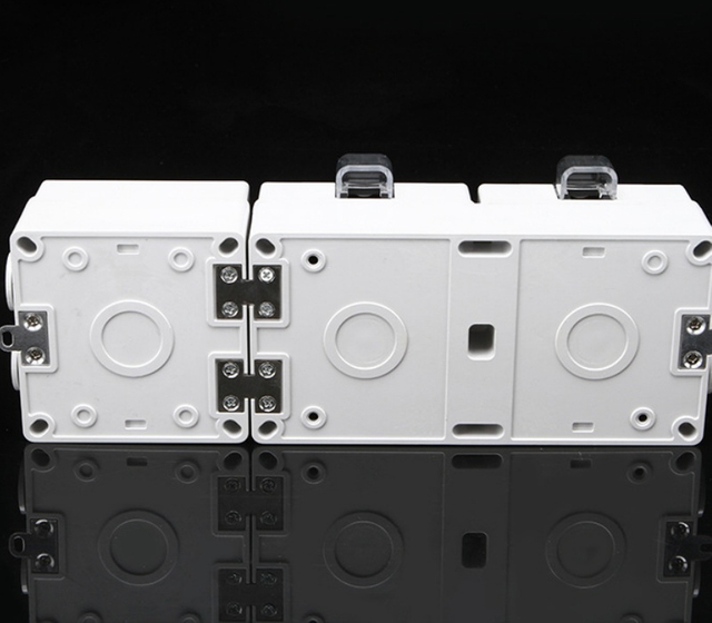 Dual German socket with safety shutter switch