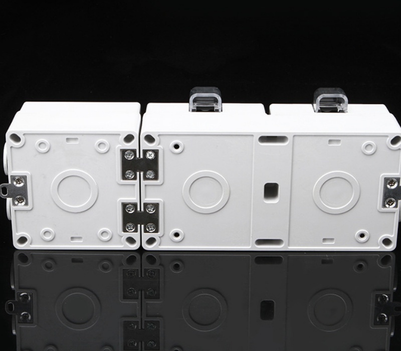 Outdoor-rated 2 gang switch configuration