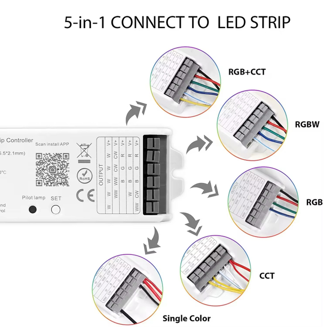 5-in-1 CONNECT TO LED STRIP