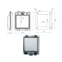 IP67 Transparent Window Cover Custom ABS/PC Visible Lid Fits 4-54 Way MCB Electrical Enclosures for Distribution Box