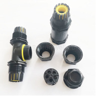 IP68 Waterproof Junction Box Outdoor Inline Cable Connector Sleeve Heavy Duty PA66 Nylon Electrical Conduit Box