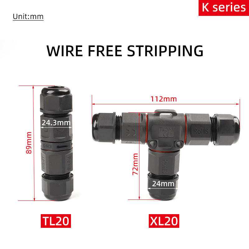 IP68 Waterproof Electrical Cable Connector Junction Box for Outdoor Lighting Terminal PCB FPC L20-2/3/4/5/6P