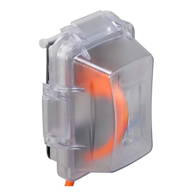 1 Gang Nonmetallic Extra Duty Waterproof In Use Receptacle Cover Outdoor Weatherproof Outlet Box Protector Clear Deep Cover
