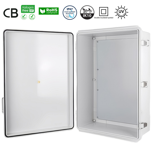 Heavy Duty Polycarbonate Outdoor Electrical Junction Box IP67 IK10 Waterproof Enclosure