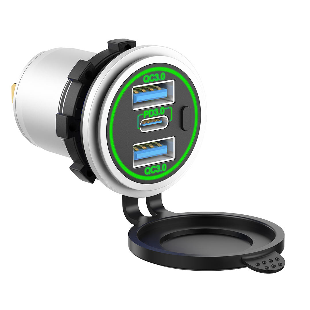 SKU-02-Silvery Housing Green LED