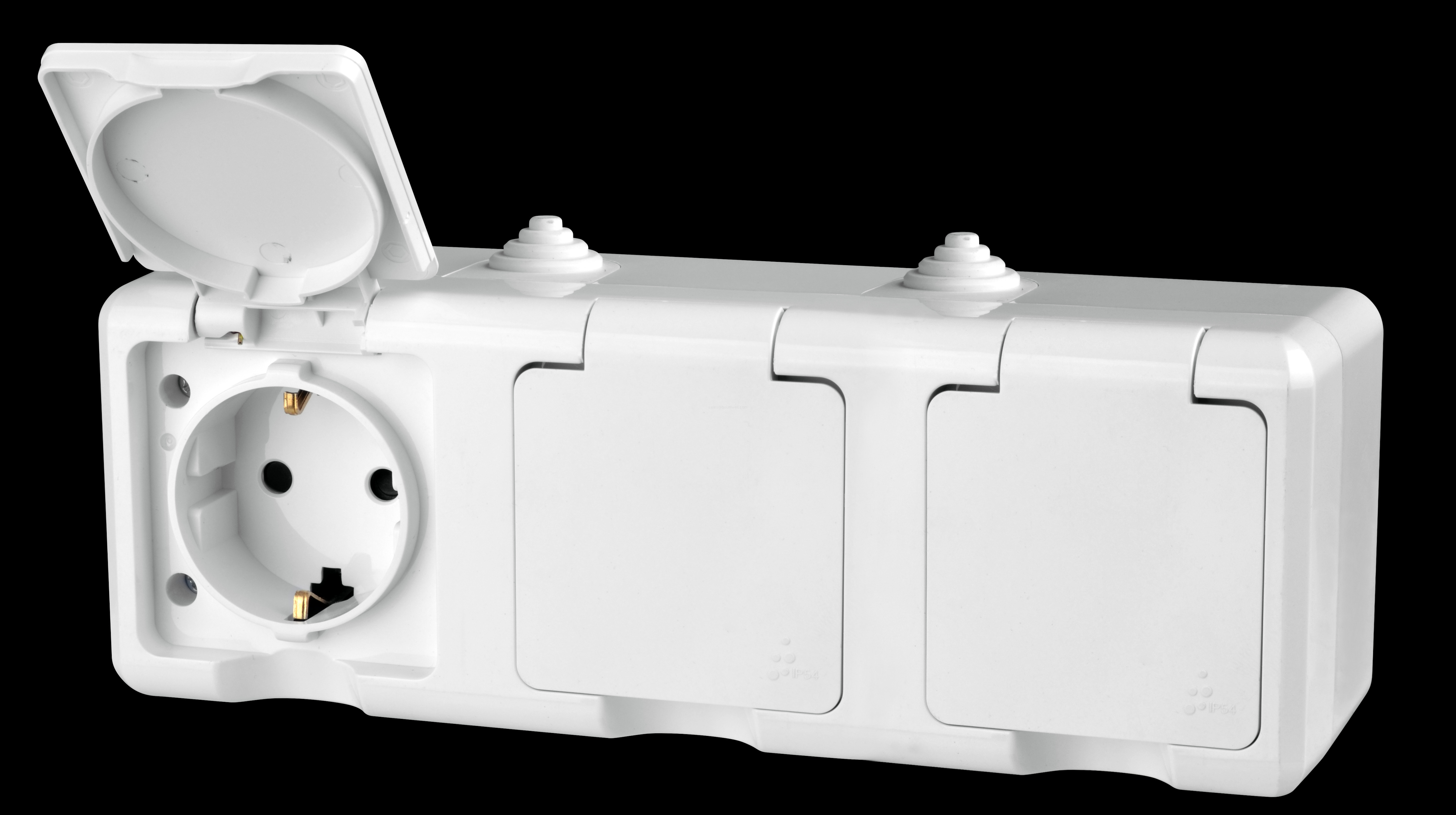 EU Standard IP54 Waterproof Outdoor Surface Type Wall Switch Socket 16A 250V For Electronic Charging
