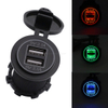 12V 24V Dual USB Charger Socket IP66 Waterproof Power Outlet For Car RV Boat Marine Truck