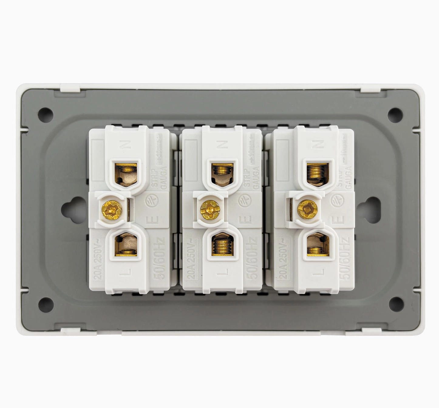 Brazil Standard Wall Power Socket Light Switch 118x72mm Fireproof PC Panel Dual USB Type C Fast Charger Smart Modular Combo Electric Outlet White