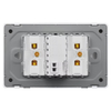 Brazilian Standard Wall Power Socket 20A Electrical Outlet with Dual USB Charger Ports Tempered Glass Panel Modular Design for Home Office