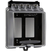 2 Gang Weatherproof Outdoor Outlet Cover Extra Duty In Use Receptacle Protector Dual Decorator GFCI Electrical Box Enclosure Transparent Shield